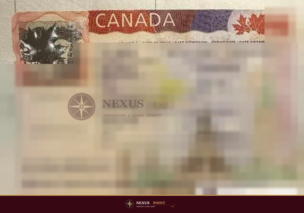 Privacy-safe preview of Canadian visa approval document