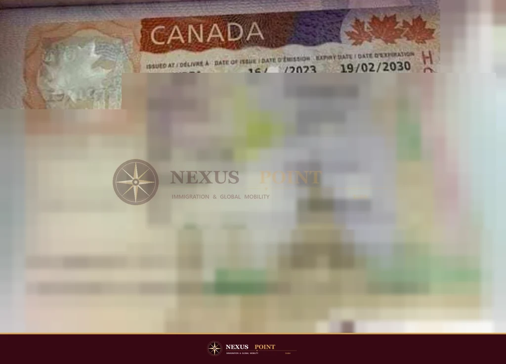 Privacy-safe preview of Canadian visa approval document