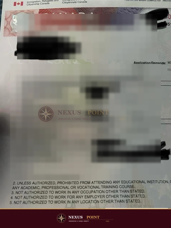 Privacy-safe preview of Canadian employer work permit